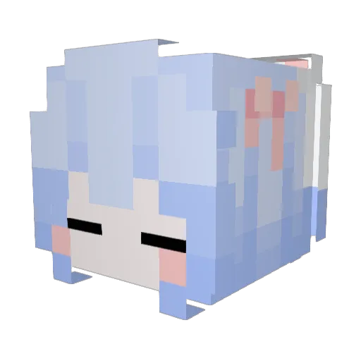 _Thunderstorm Minecraft avatar head, 3D render