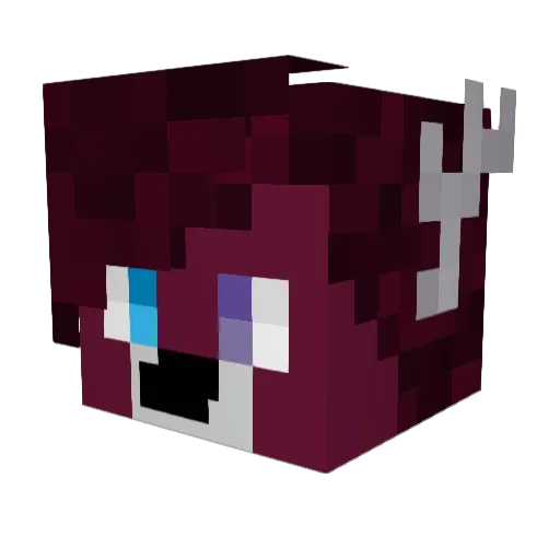 _Tibbles_ Minecraft avatar head, 3D render