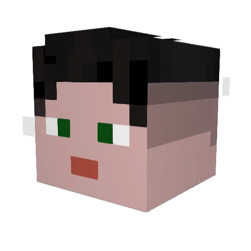 _Tiesi_ Minecraft avatar head, 3D render