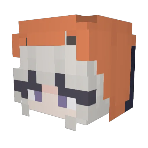 _Tikky93_ Minecraft avatar head, 3D render