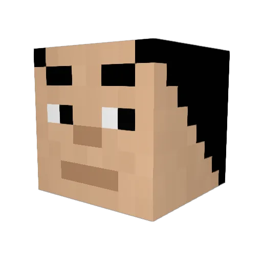 _Timppa Minecraft avatar head, 3D render