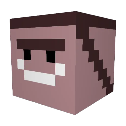 _Tinto Minecraft avatar head, 3D render