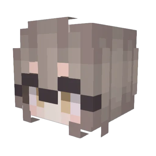 _Tlazolteotl Minecraft avatar head, 3D render