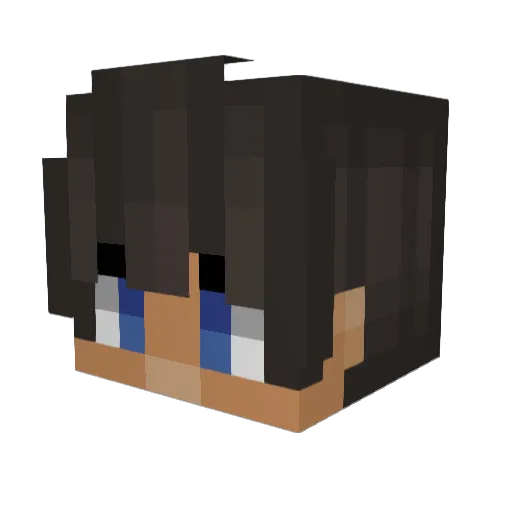 _Tokyo_39 Minecraft avatar head, 3D render