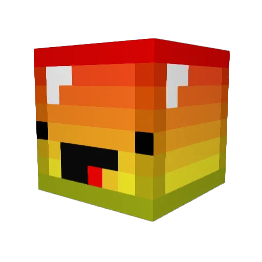 _Tones Minecraft avatar head, 3D render