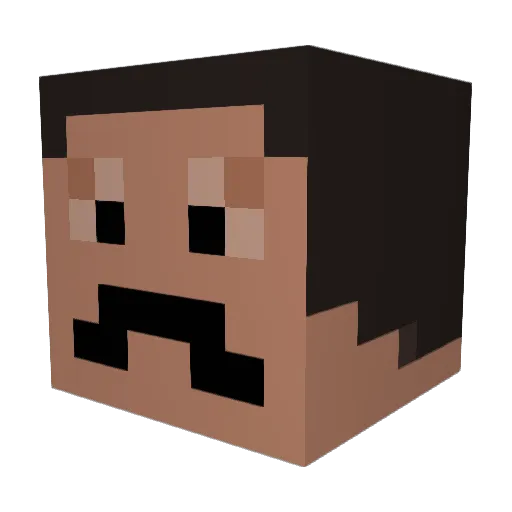 _Tooom_1 Minecraft avatar head, 3D render