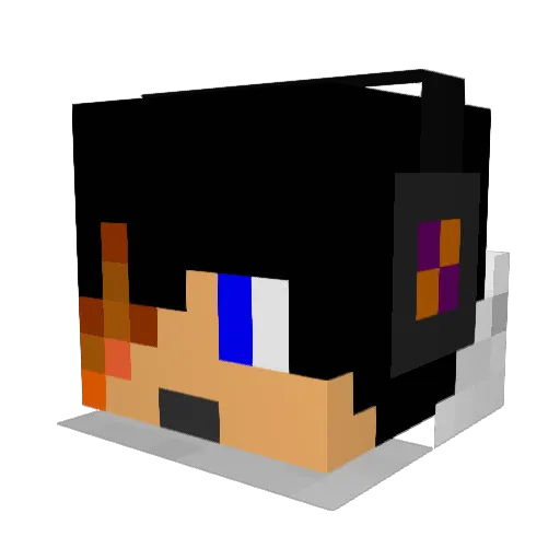 _TrQ_ Minecraft avatar head, 3D render