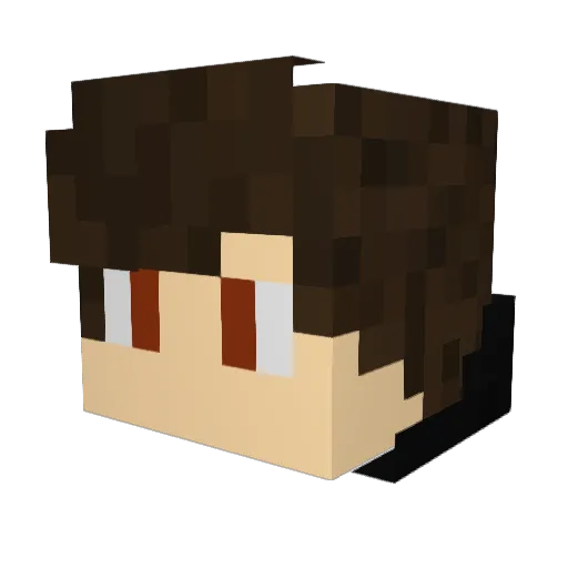 _Travis_ Minecraft avatar head, 3D render