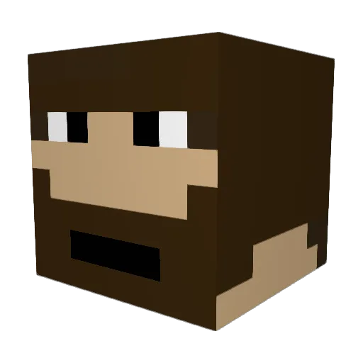 _TrevorPhillips Minecraft avatar head, 3D render
