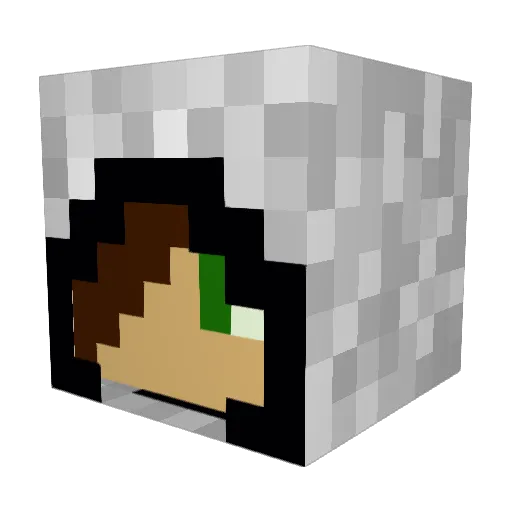 _TripleB_ Minecraft avatar head, 3D render