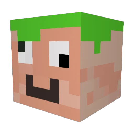 _Tritton_ Minecraft avatar head, 3D render