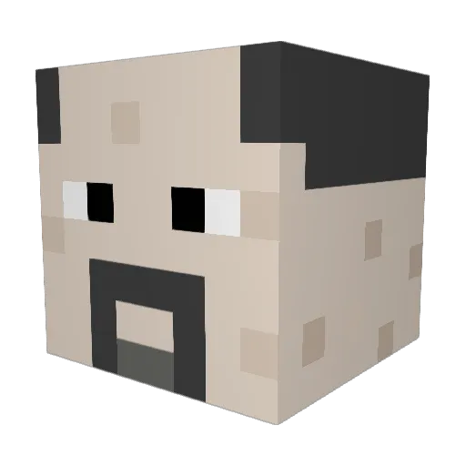 _Tropenhelmut Minecraft avatar head, 3D render