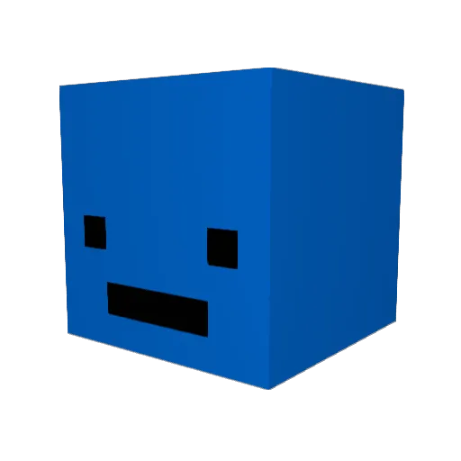 _TruBlu Minecraft avatar head, 3D render