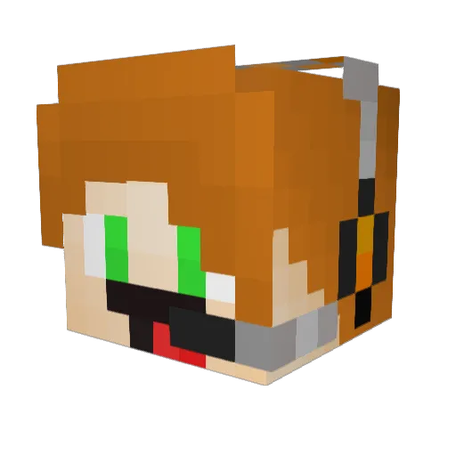 _TrueMA_ Minecraft avatar head, 3D render