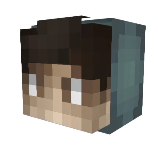_Trusty_HD Minecraft avatar head, 3D render