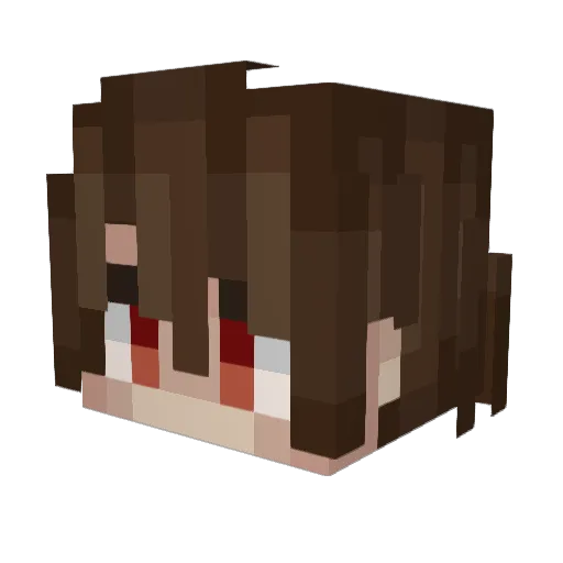 _TsunP Minecraft avatar head, 3D render
