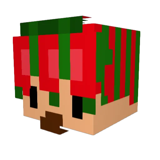 _TuXxi Minecraft avatar head, 3D render