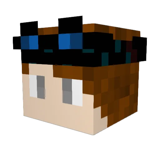 _Turbina_ Minecraft avatar head, 3D render