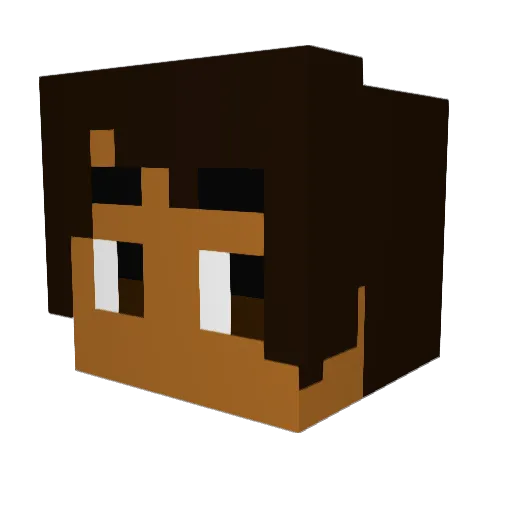 _Turgle_ Minecraft avatar head, 3D render