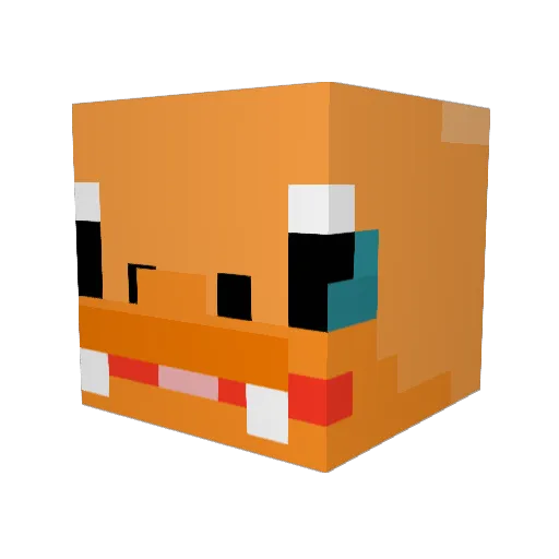 _Tuskless Minecraft avatar head, 3D render