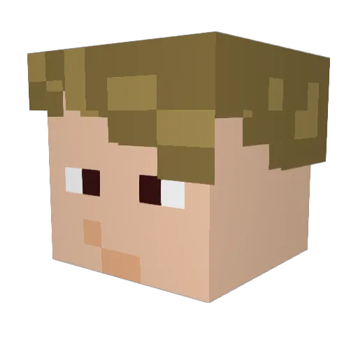 _Tyrex Minecraft avatar head, 3D render