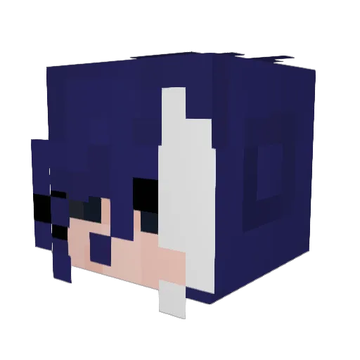 _UhOkay Minecraft avatar head, 3D render