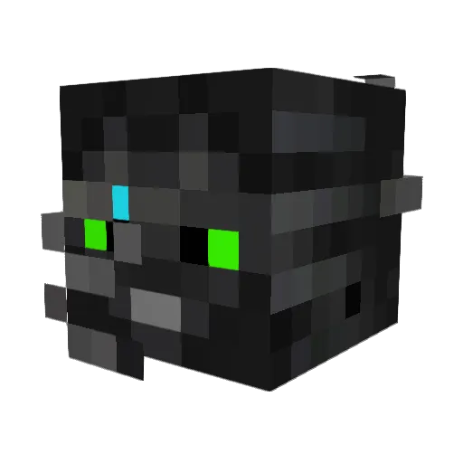 _UmbraMortis_ Minecraft avatar head, 3D render
