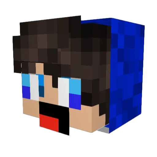 _Umer_ Minecraft avatar head, 3D render