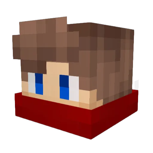 _Unfamous_ Minecraft avatar head, 3D render
