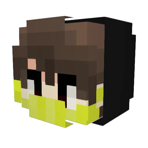 _Unicorni_ Minecraft avatar head, 3D render