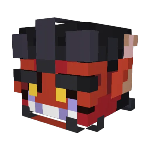 _Union Minecraft avatar head, 3D render