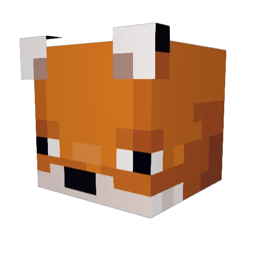 _UnknownFox_ Minecraft avatar head, 3D render