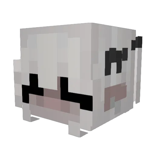 _UpsideDown Minecraft avatar head, 3D render
