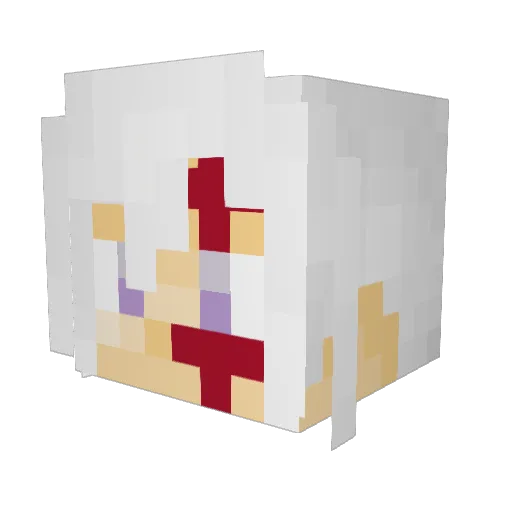 _Ura_e_ Minecraft avatar head, 3D render