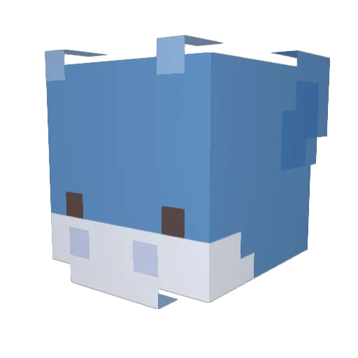 _Uracil Minecraft avatar head, 3D render