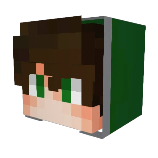 _Urek Minecraft avatar head, 3D render