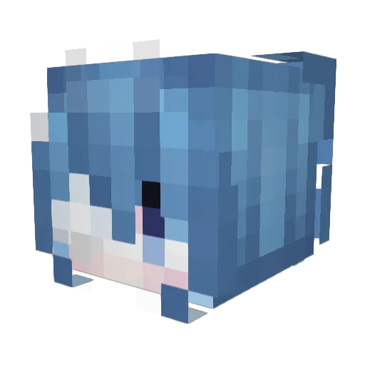 _Usami_ Minecraft avatar head, 3D render