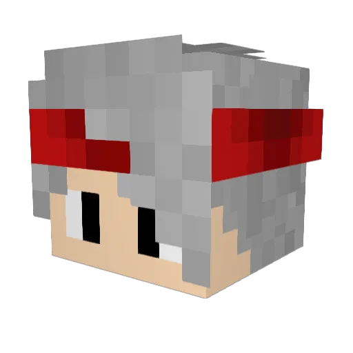 _Utajniony_ Minecraft avatar head, 3D render