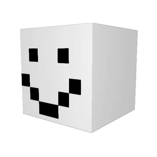 _V0LT_ Minecraft avatar head, 3D render