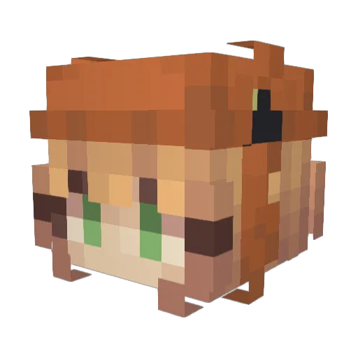 _V1Lka_ Minecraft avatar head, 3D render