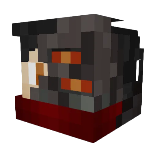 _V3xaL_ Minecraft avatar head, 3D render