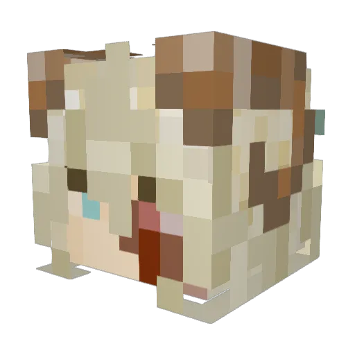 _V3yrix_ Minecraft avatar head, 3D render