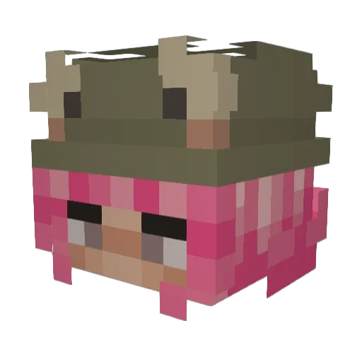 _V4mpD33r_ Minecraft avatar head, 3D render