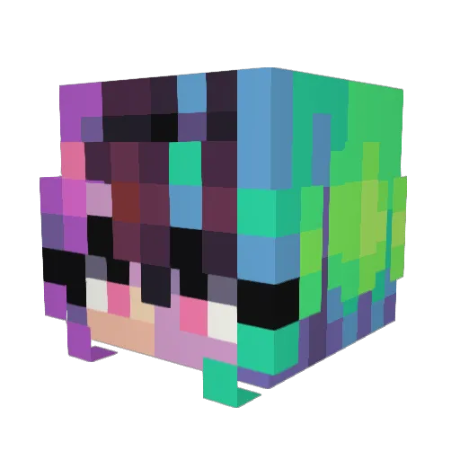 _VIXa_ Minecraft avatar head, 3D render