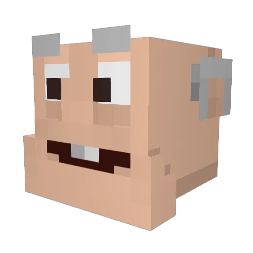 _V_V_V_V_ Minecraft avatar head, 3D render