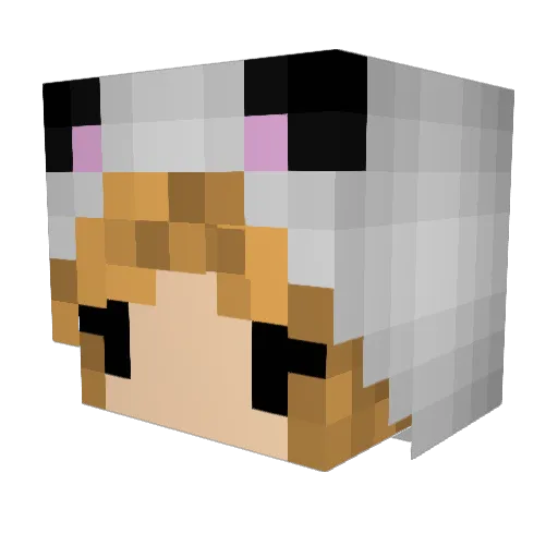 _Valia Minecraft avatar head, 3D render
