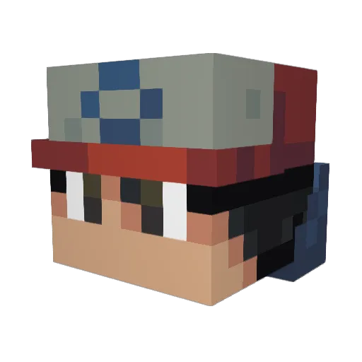 _Varo Minecraft avatar head, 3D render