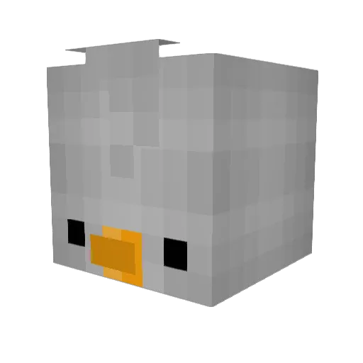 _Vask0_ Minecraft avatar head, 3D render
