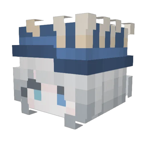 _Vaultz Minecraft avatar head, 3D render