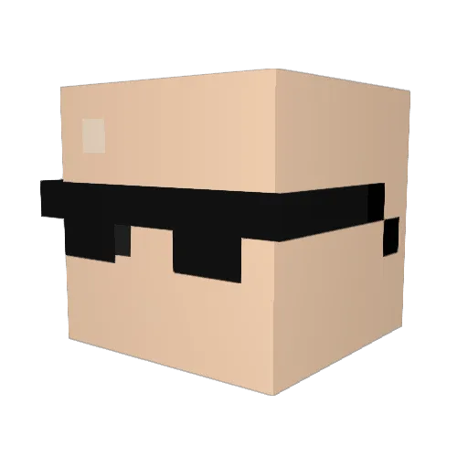 _VeeeV_ Minecraft avatar head, 3D render